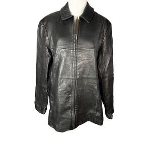 90s Zipup Leather Jacket